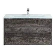 BelBagno Тумба с раковиной KRAFT 90 см, подвесная Pino Pasadena, стеклянная раковина