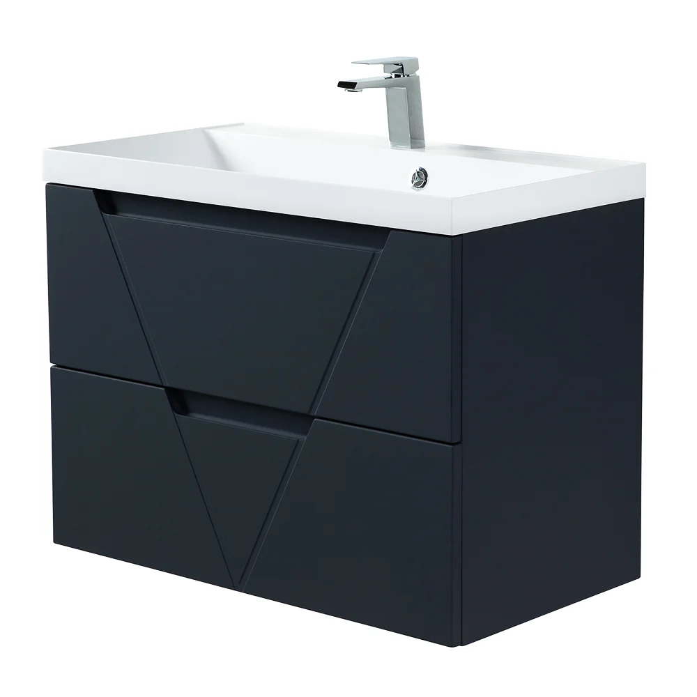 Приобрести belbagno тумба с раковиной vittoria 80 см, подвесная grigio opaco, белая раковина