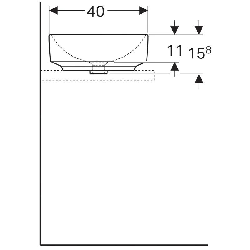 Приобрести раковина накладная geberit variform 55x40 см, белая 500.774.01.2 