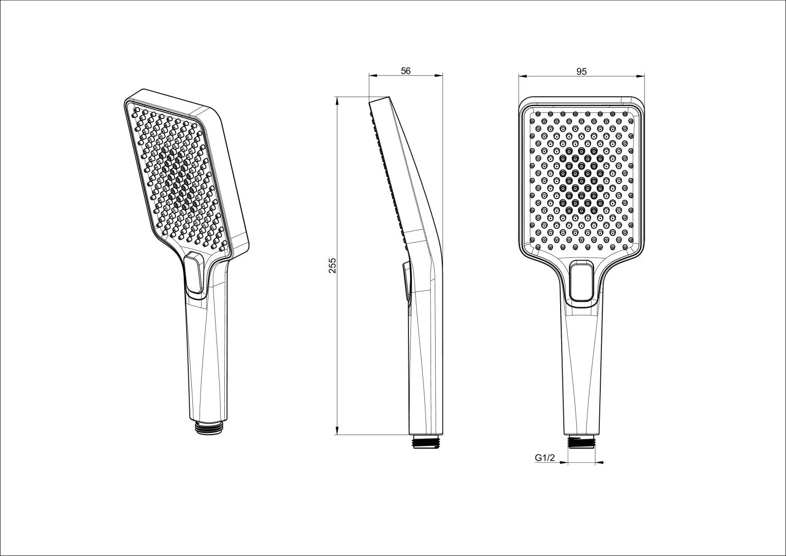 Приобрести лейка для душа wonzon & woghand, черный матовый (ww-88sc08-mb)