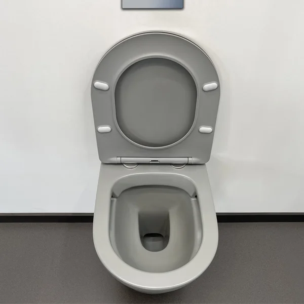 Приобрести comforty подвесной унитаз 105mh безободковый, сиденье дюропласт softclose тонкое, быстросъёмное (светло серый матовый)