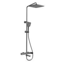Vincea Душевая стойка Cube, оружейная сталь VSFS-1C1GM
