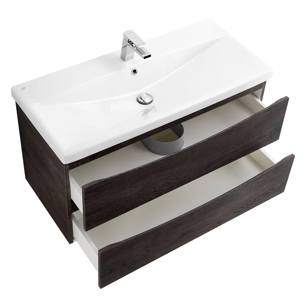 Приобрести belbagno тумба с раковиной marino-cer 90 см, подвесная rovere nature grigio, белая раковина