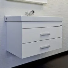 Сomforty Тумба с раковиной Никосия-80П белый глянец