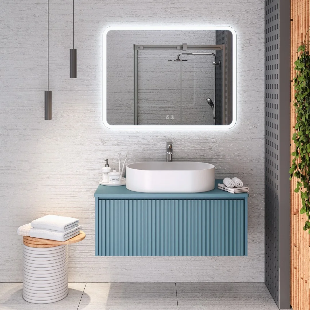 Приобрести aqua de marco тумба подвесная monaco 90см, аквамарин