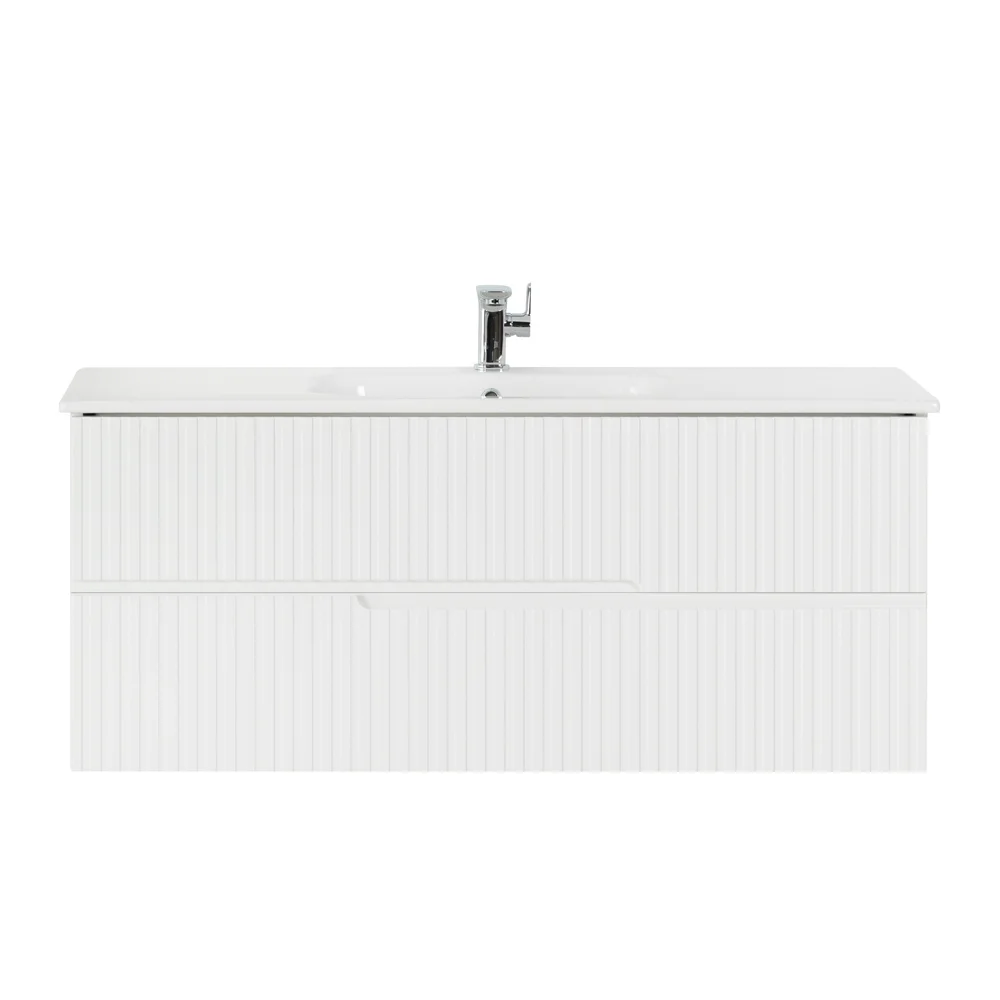 Приобрести cezares тумба подвесная с раковиной duet 120 см bianco opaco, белая матовая duet-1200-2c-so-bo