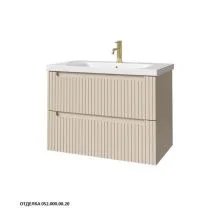 Caprigo Тумба с раковиной TERMIN-Smalty STRIPE 80 см, кремовая, эмаль