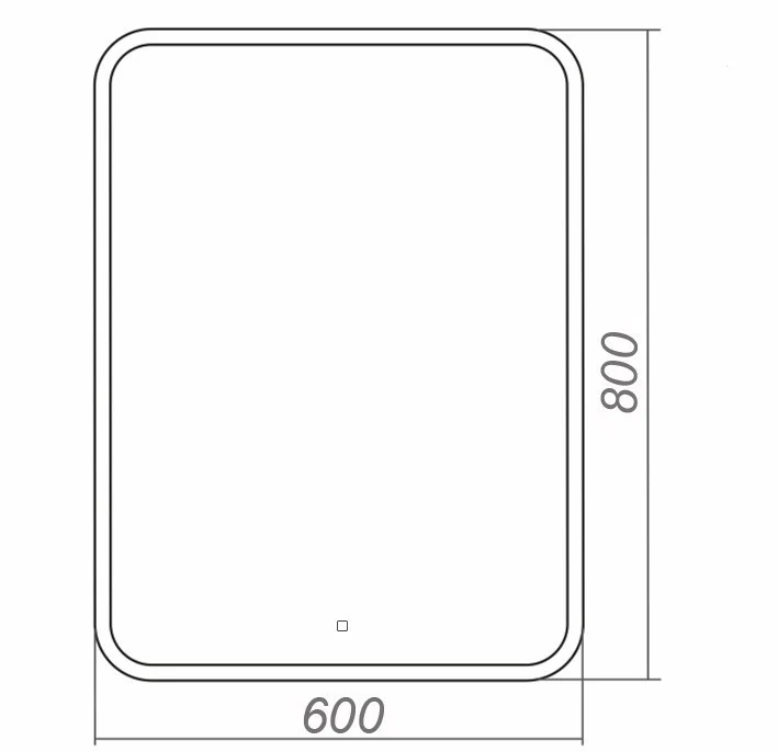 Приобрести azario зеркало esterna raggio 60х80 см, белый, сенсорный выключатель, диммер, cs00079361