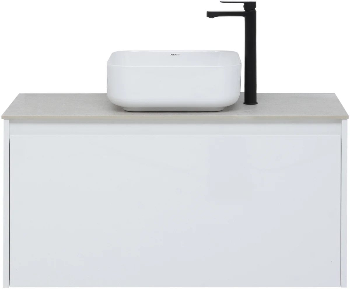 Приобрести aquanet тумба со столешницей nova lite 100 см, белая (1 ящик)