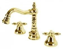 CEZARES Смеситель для биде NOSTALGIA, c донным клапаном, золото NOSTALGIA-BBS2-03/24