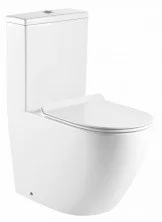 Azario Напольный унитаз-компакт Morano, безободковый, c крышкой дюропласт. с микролифтом AZ-1001-G