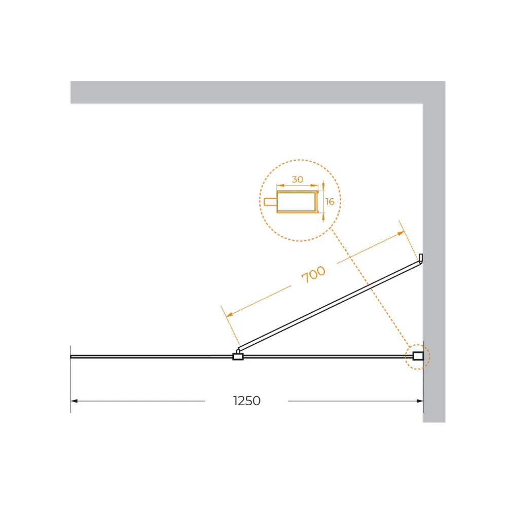 Приобрести cezares душевая перегородка liberta 125 см, черный liberta-l-1-tb-125-c-nero