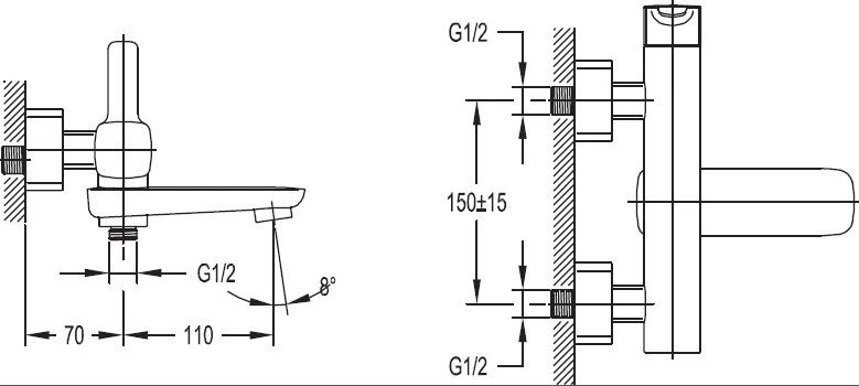 Приобрести cezares смеситель для ванны и душа tesoro, хром tesoro-f-vd-01