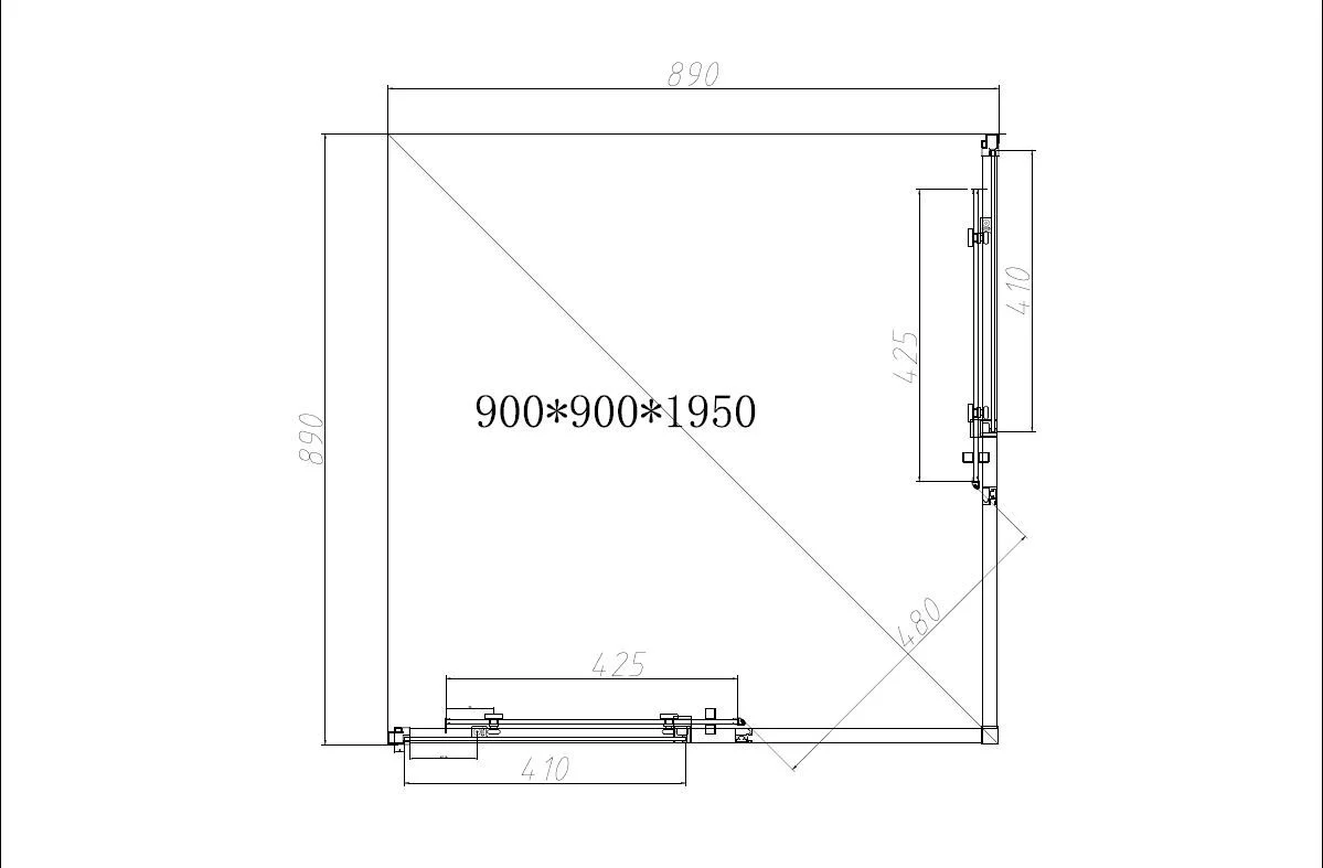 Приобрести vincea душевое ограждение slim-n 90х90 см, прозрачное, черное vss-4sn900clb