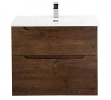 Тумба подвесная с раковиной BelBagno ETNA-700-2C-SO-RW-P 70 см, Rovere Moro
