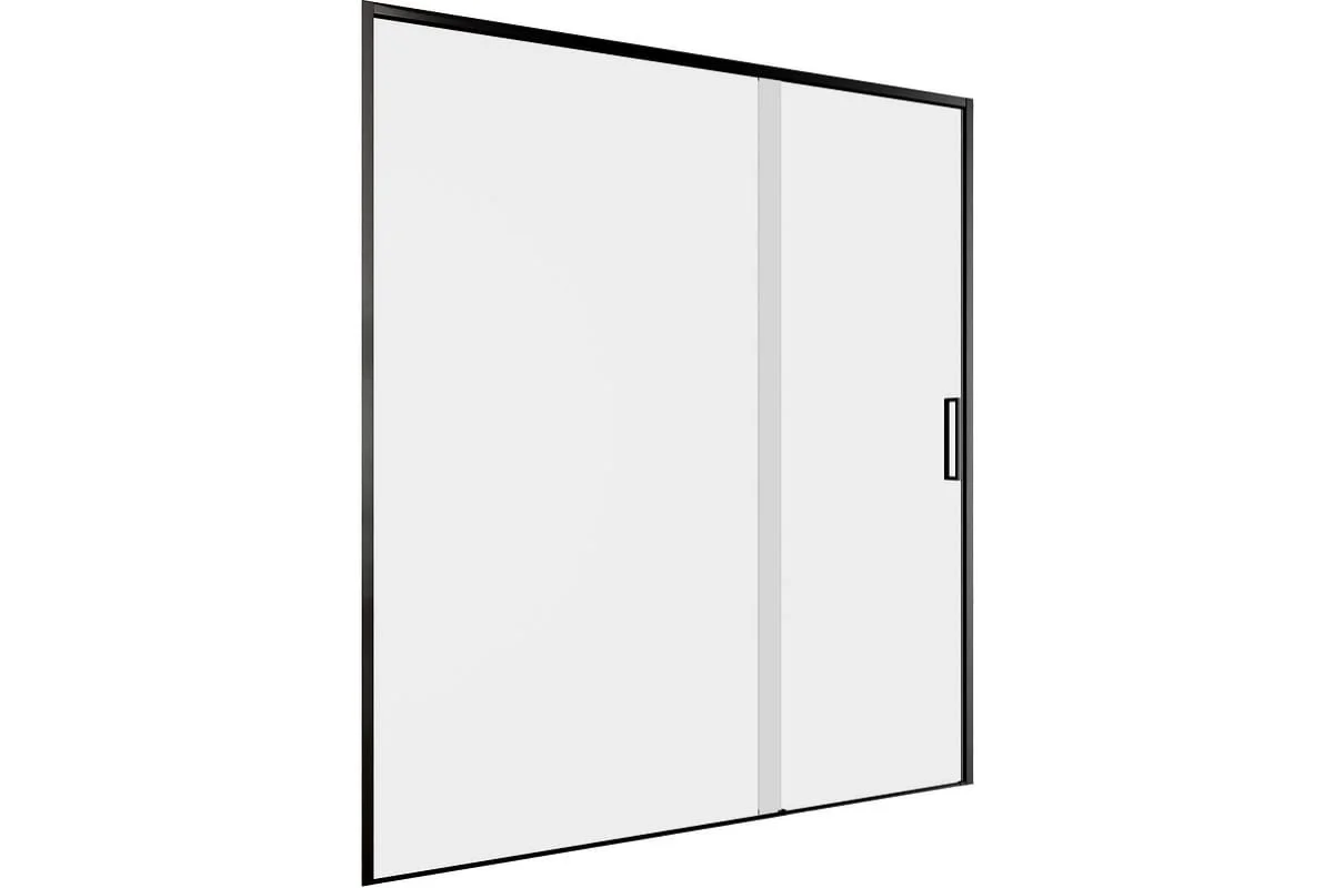Приобрести aquanet душевая дверь pleasure evo 160 ae65-n160-bt профиль черный, прозрачное стекло