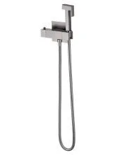 Смеситель с гигиеническим душем и термостатом встраиваемый WONZON & WOGHAND, Темный графит (WW-88819903-BGM)