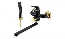 LEMARK Смеситель для ванны Swan, черный\золото LM5451BG