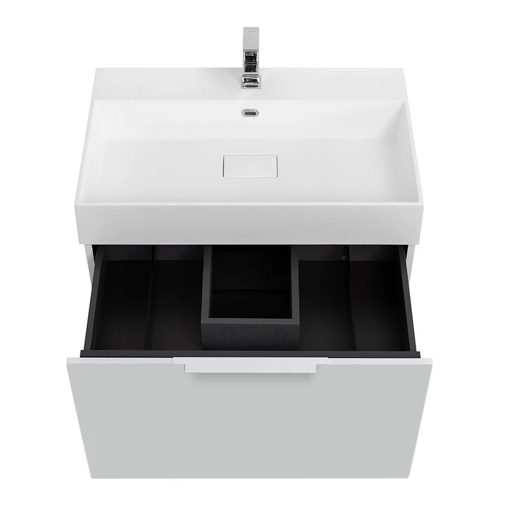 Приобрести cezares тумба подвесная с раковиной premium 70 см bianco opaco, белая 55396