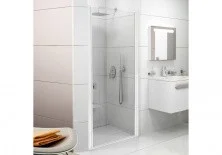 Дверь душевая Ravak Chrome CSD1 80 см 0QV40100Z1 белый/прозрачное
