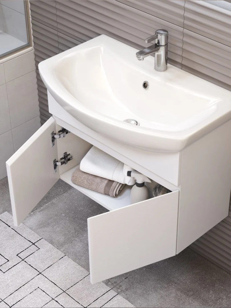 Приобрести vigo тумба с раковиной wing 70см, 2 дверцы, подвесная, белая tp.win.bal.70.2d белый