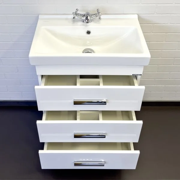 Приобрести сomforty тумба с раковиной никосия 60н белый глянец