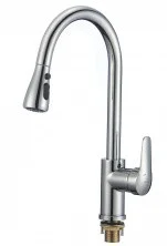 Savol Смеситель для кухни 420мм, вытяжной излив, хром S-002801