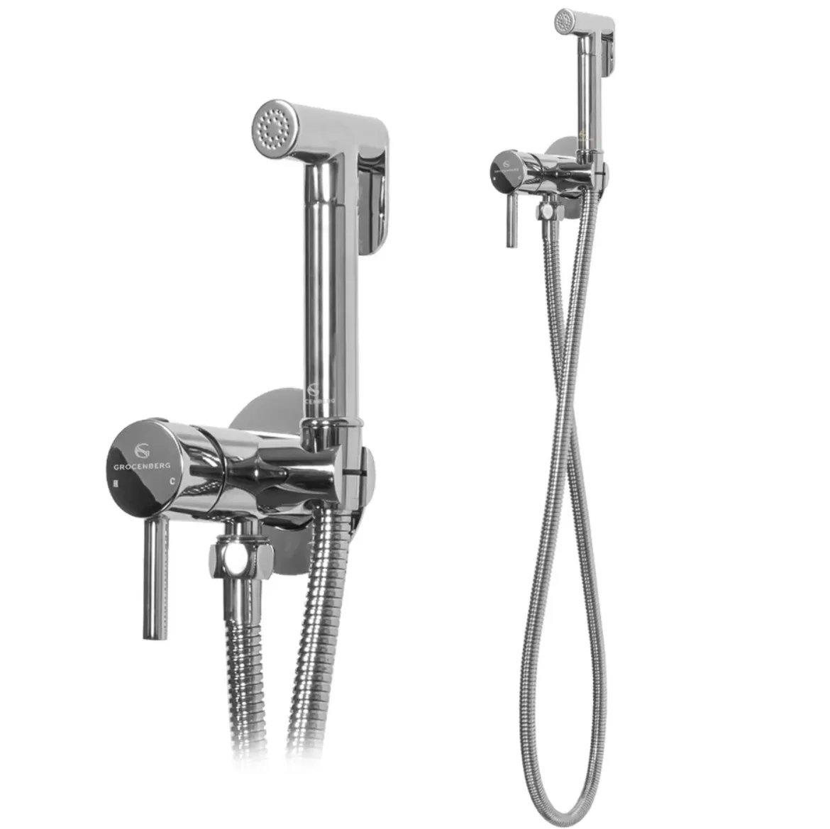 Приобрести grocenberg смеситель с гигиеническим душем, хром gb001cr
