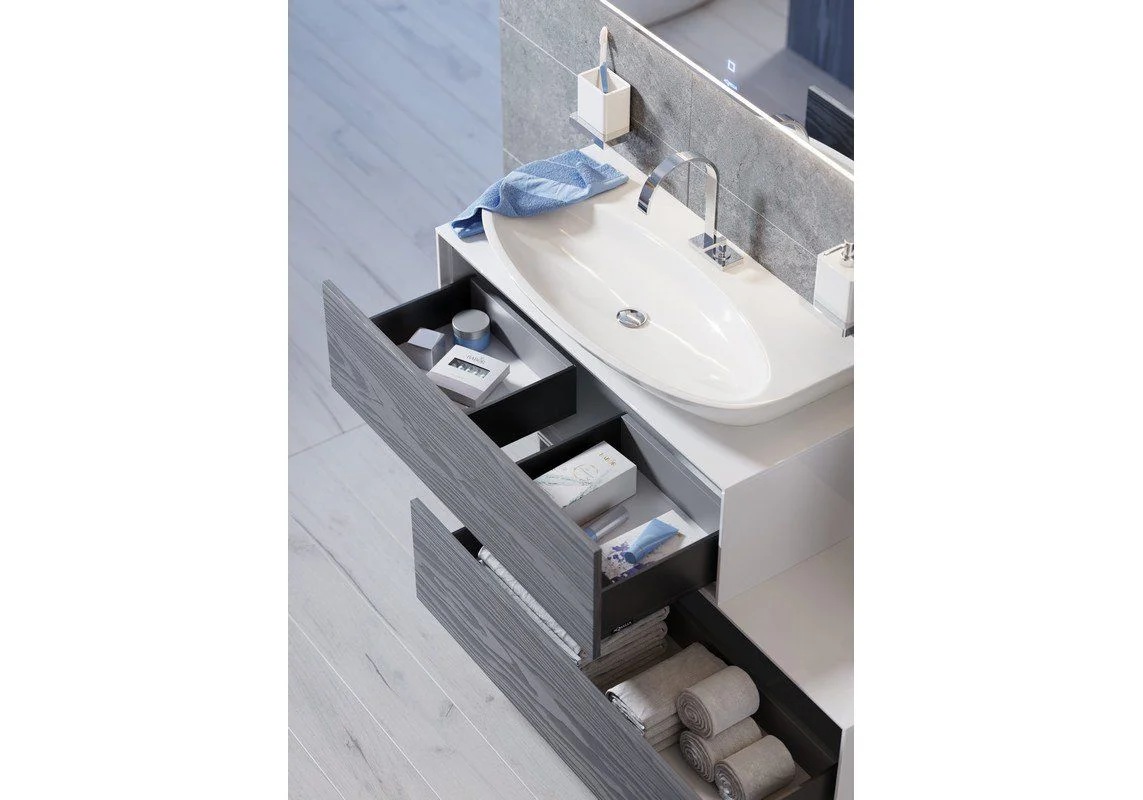 Приобрести тумба подвесная с раковиной aqwella genesis 120 см gen0112mg, белый/серый