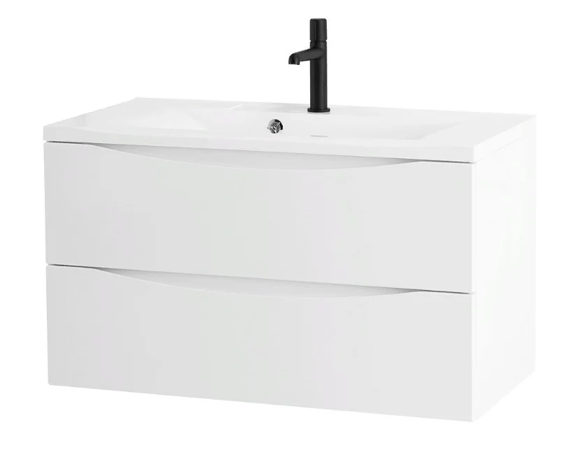 Приобрести тумба подвесная с раковиной belbagno marino-800-2c-so-bl-p 80 см, bianco lucido