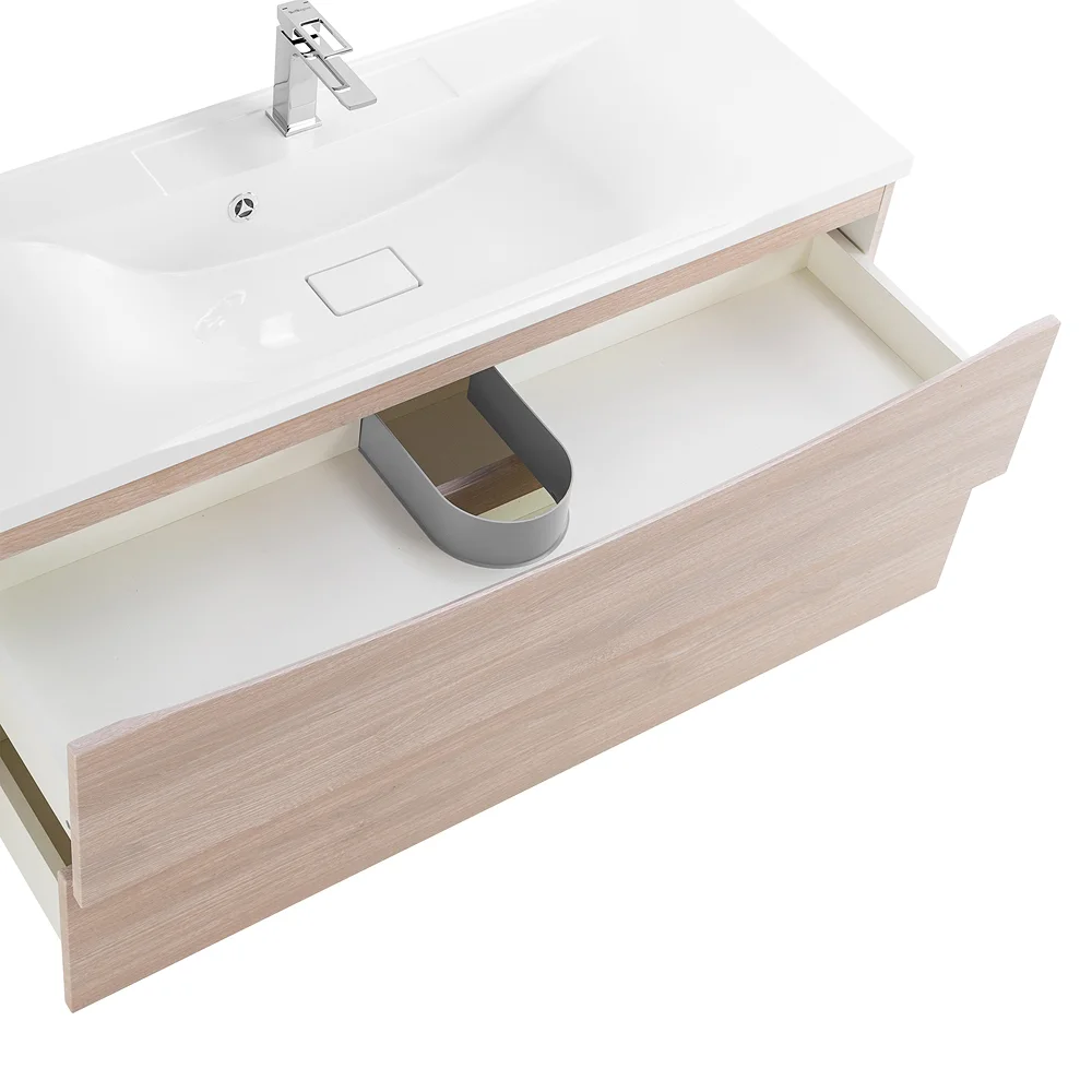 Приобрести belbagno тумба с раковиной marino 110 см, подвесная rovere grigio, белая раковина