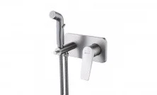 LEMARK Смеситель Bronx с гигиеническим душем, скрытый монтаж, графит LM3720GM