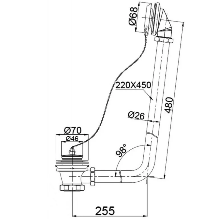Приобрести belbagno слив для ванны, бронза bb567-ovf-brn