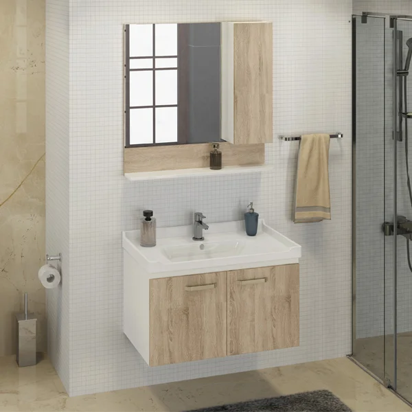 Приобрести сomforty тумба с раковиной "рига-80" дуб сонома