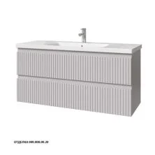 Caprigo Тумба с раковиной FORTE-Smalty STRIPE 120 см, светло серая, эмаль