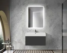 Cezares Тумба подвесная с раковиной PREMIUM 90 см Nero opaco, черная 55404