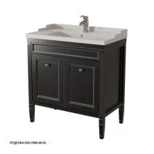 Caprigo Тумба с раковиной ALBION 80 см, черная, эмаль 10315 10