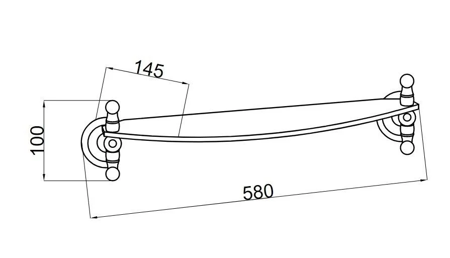 Приобрести boheme полка в ванную комнату imperiale 58 см, золото\кристаллы 10407