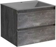 Vincea Тумба подвесная Luka 60 см, серый камень с серой раковиной VMC-2L600GS;VCB-13600G