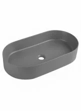 Накладная раковина овальная WONZON & WOGHAND ONTARIO, серый матовый (WW-RN41363-MG)