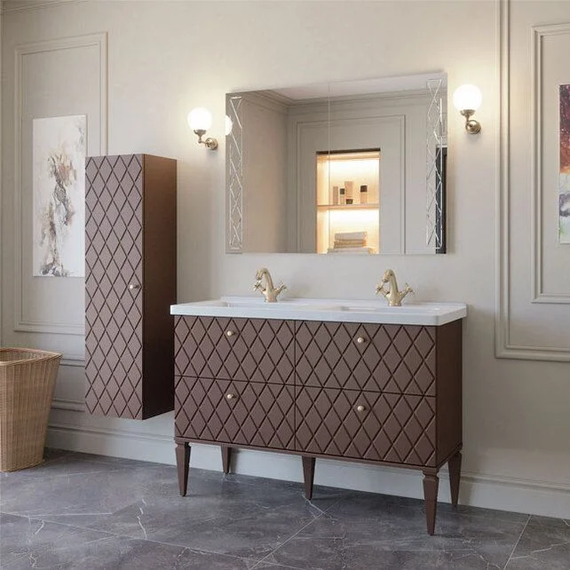 Приобрести caprigo тумба с раковиной roma 125 см, мокко