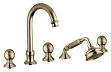CEZARES Смеситель на борт ванны OLIMP, 5 отверстий, бронза OLIMP-BVD-02-M
