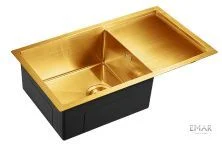Emar Кухонная мойка 70х40 см, золото EMB-124 PVD EMB-128A PVD Nano Golden