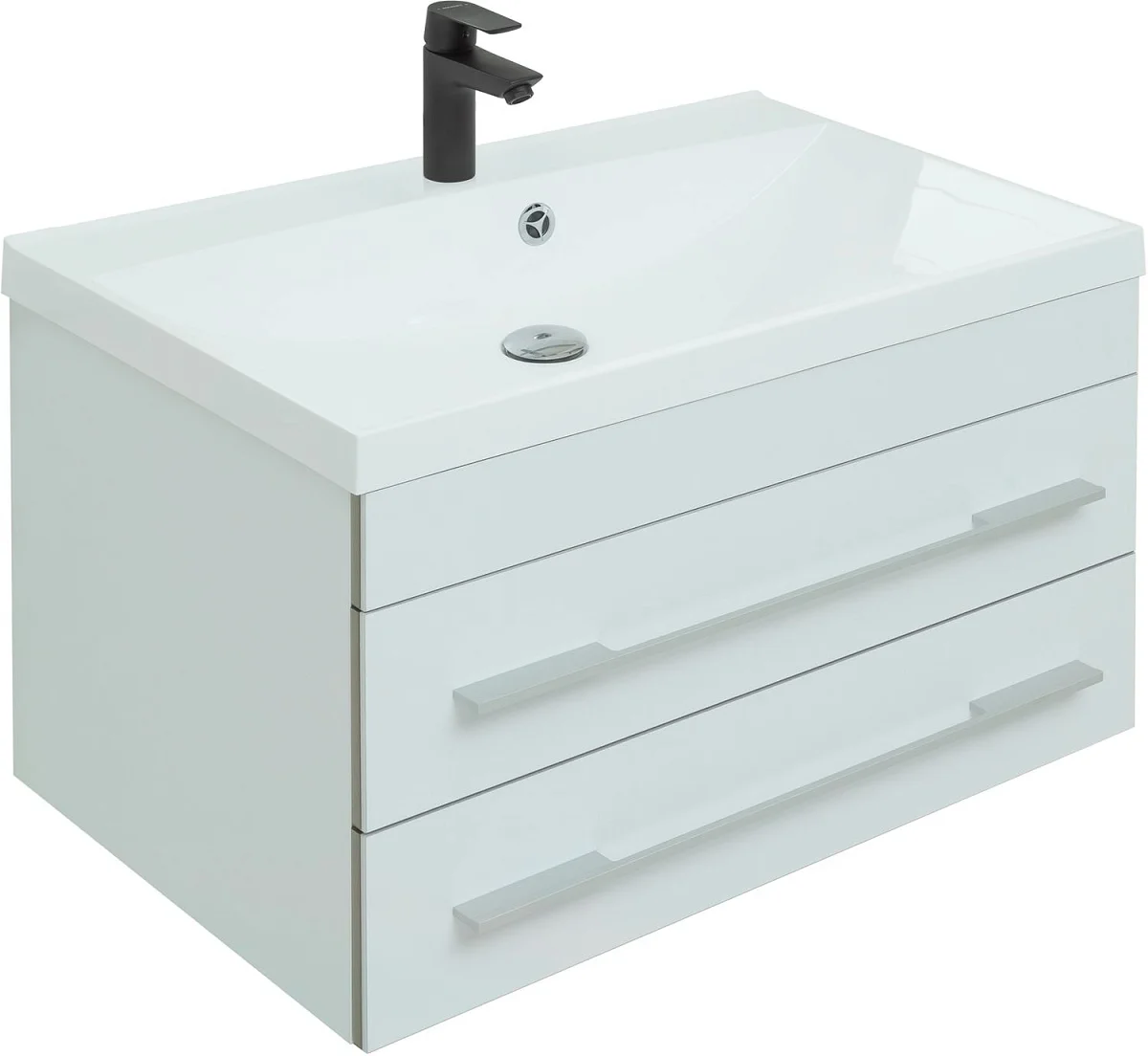 Приобрести aquanet тумба с раковиной верона 75 см, белая (подвесная 2 ящика)