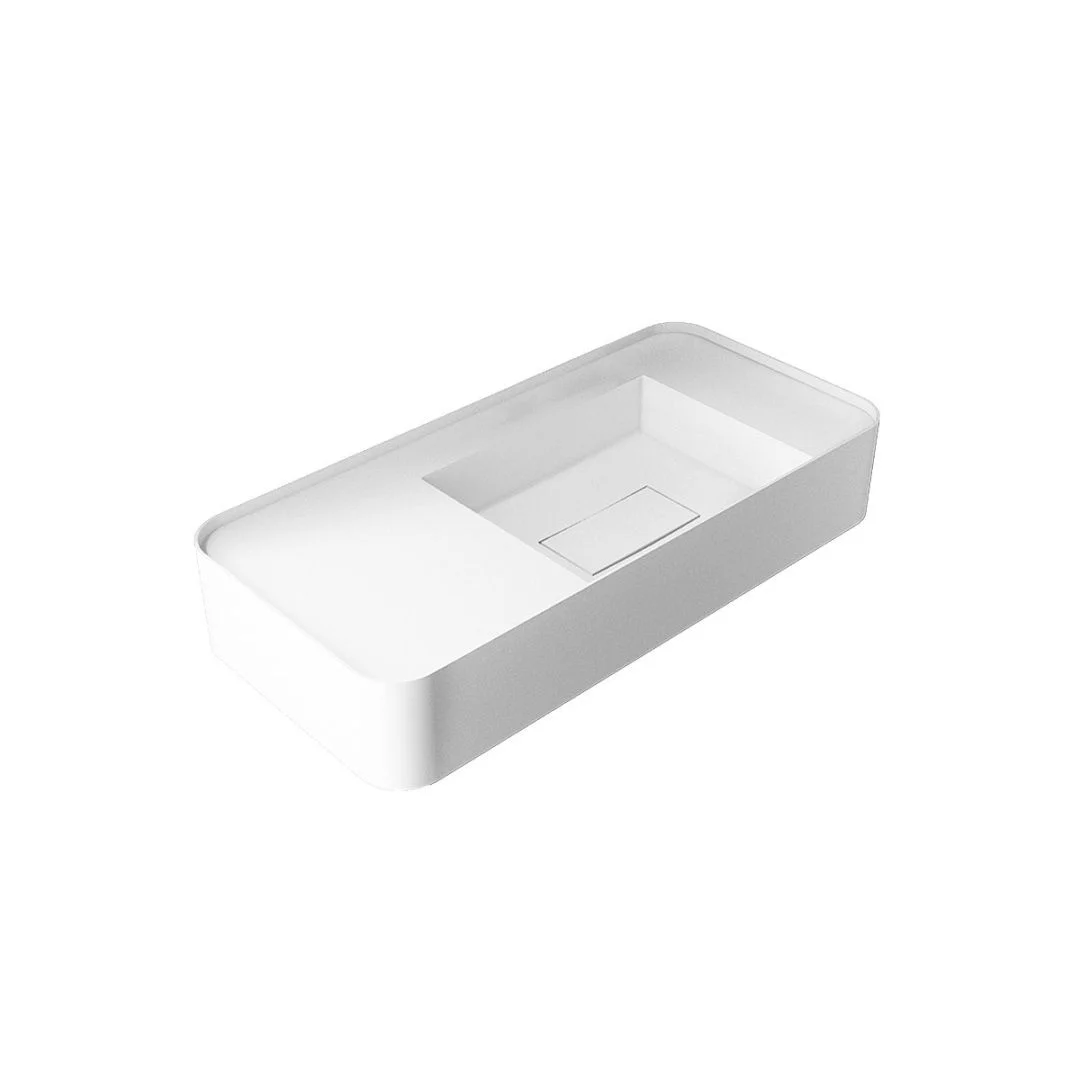 Приобрести vincea раковина подвесная solid surface 80х40 см, белая матовая vwb-6s480mw