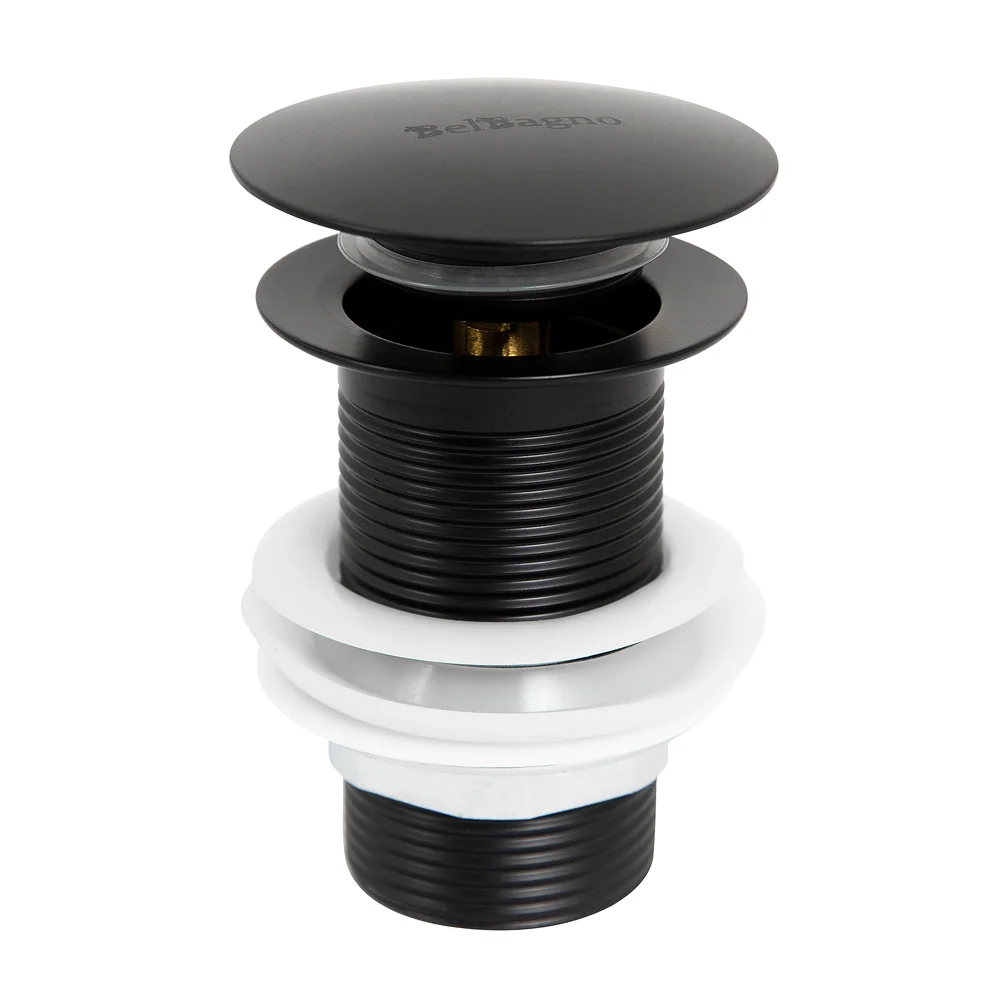 Приобрести belbagno донный клапан click clack, черный матовый, bb-sc-nero