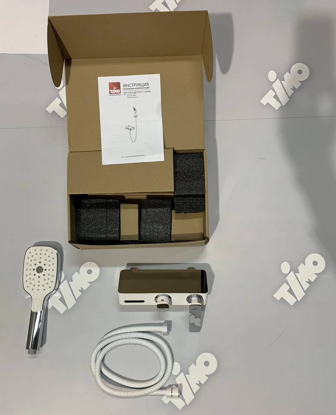 Приобрести смеситель для ванны с душем timo torne 4314/00-16y хром-белый