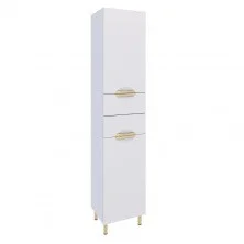 AQUA DE MARCO Пенал ELEGANSA 190х40 см, белый\золото, левый 3040CGELE/L