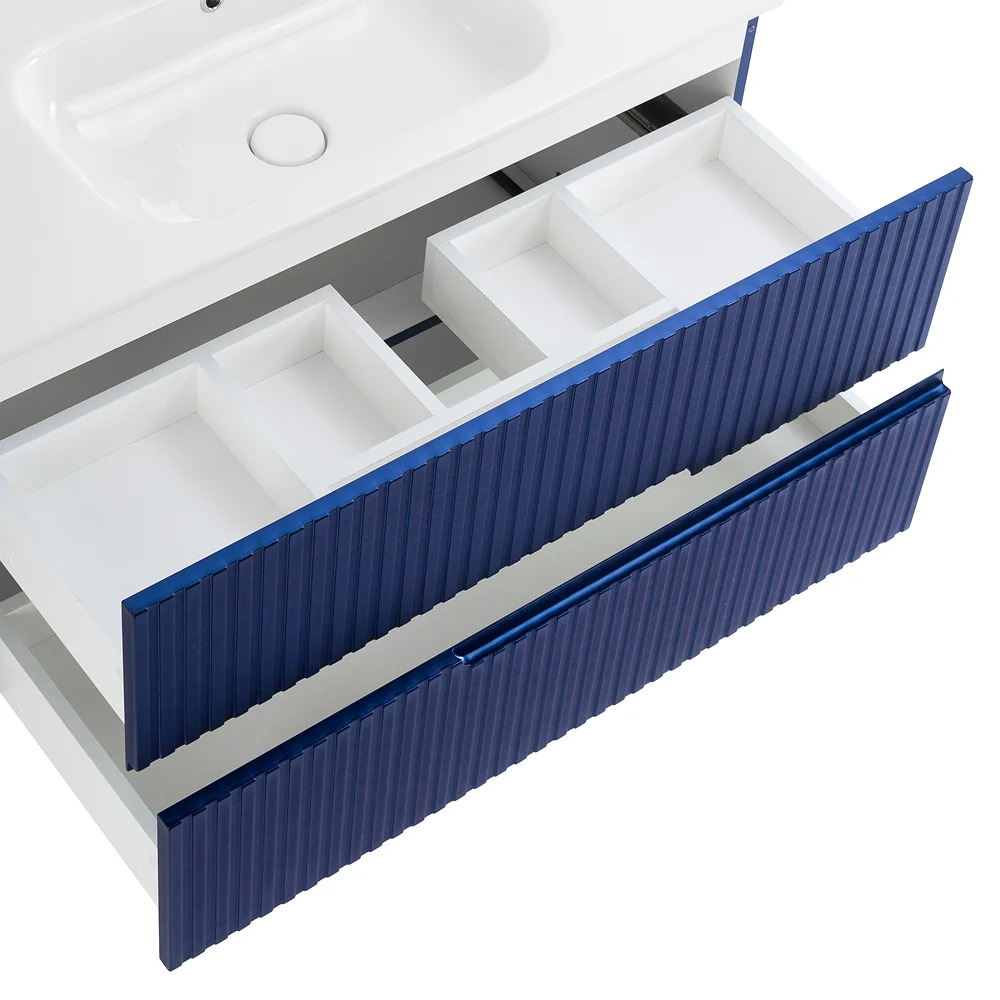 Приобрести cezares тумба подвесная с раковиной duet 80 см sapfiro, синяя duet-800-2c-so-spf-p