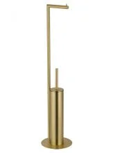 Туалетный ершик в комплекте с держателем туалетной бумаги WONZON & WOGHAND, Брашированное золото (WW-V4602-BG)